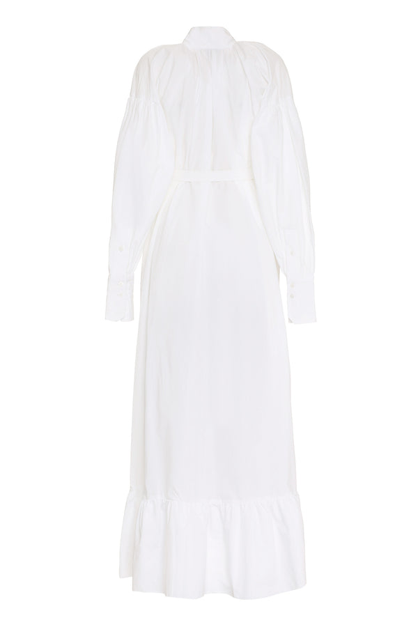 Belted cotton shirtdress-1